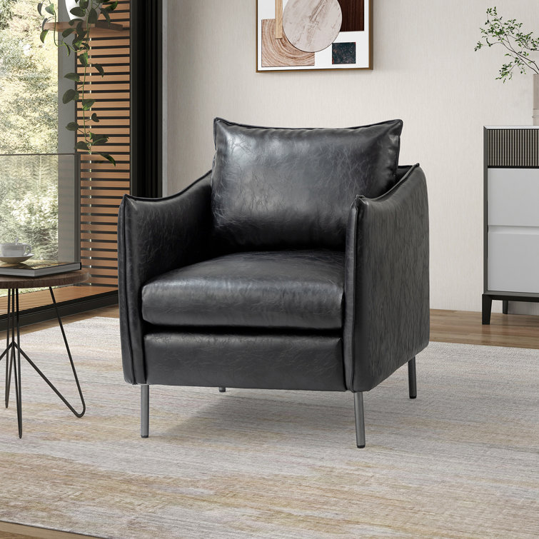 Black upholstered deals accent chair